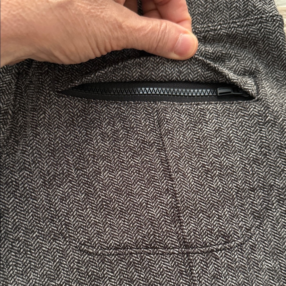 Athleta Dark Heather Gray Delancey Herringbone Tight Athletic Leggings size XST - Picture 7 of 8